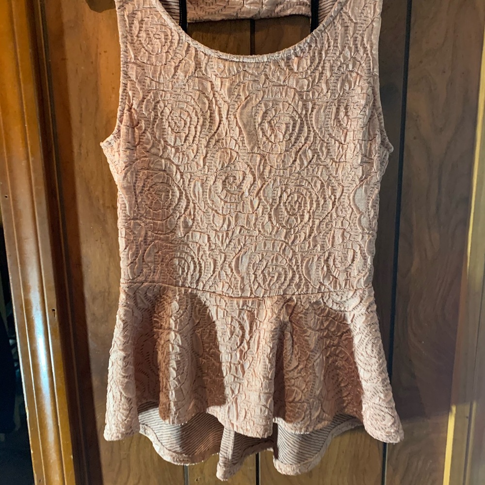 Dressy peplum tank shirt